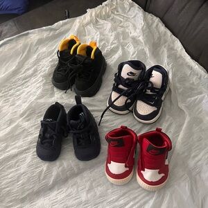 Nike Kids Red and White Sneakers